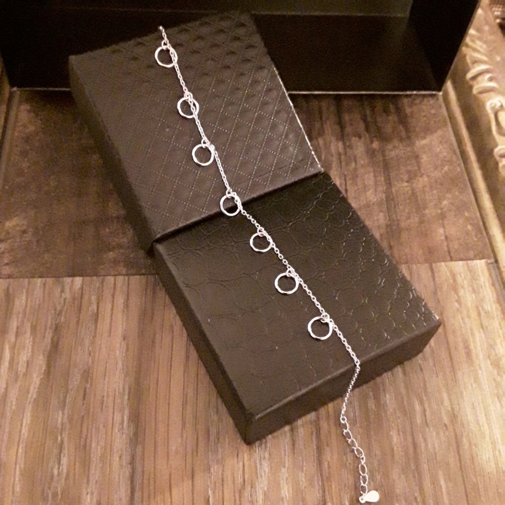 NEW S925 Anklet Circle Bracelet - Picture 6 of 7